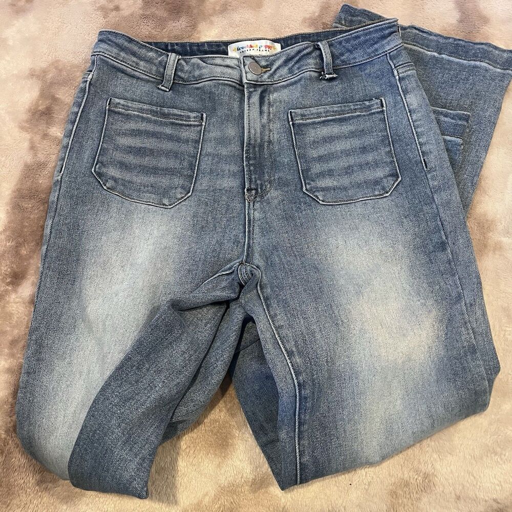 Freckled Poppy x Risen Jeans Women’s Wide Leg Denim 36” Jeans Size 11 / 30 - Picture 3 of 13